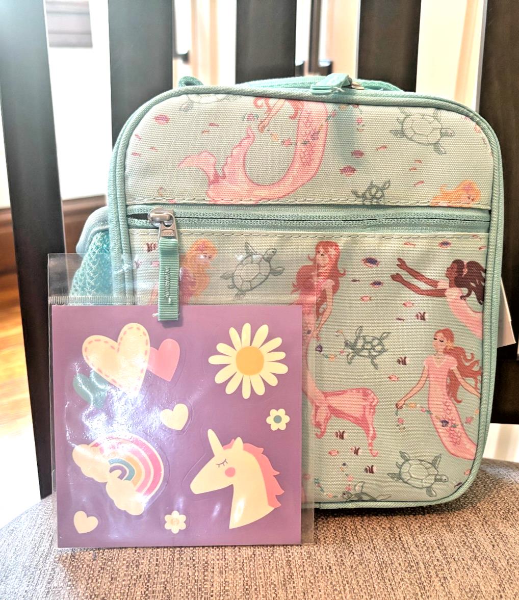 Pottery Barn school Disney LUNCH BAG Mermaid Ariel princess WATER Travel girl .