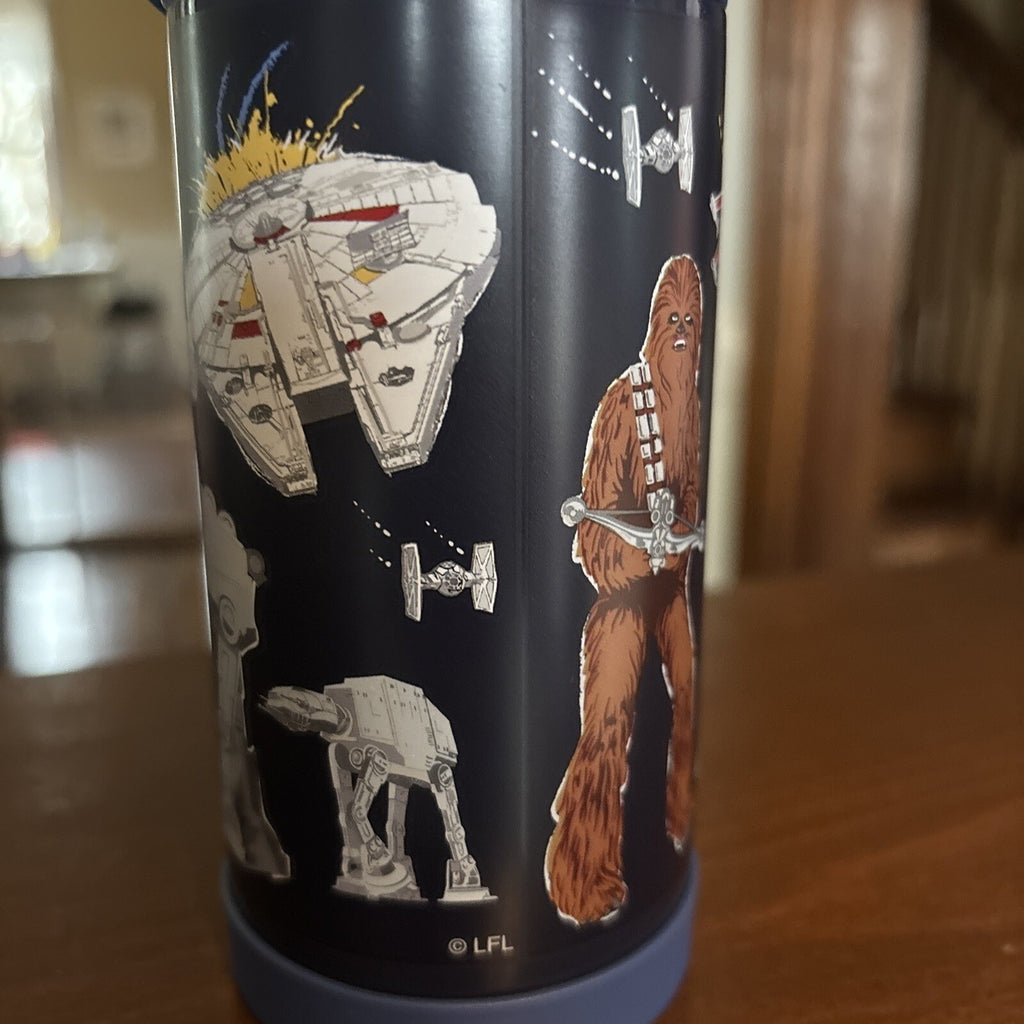Pottery Barn School Disney STAR WARS Mandalorian Solo WATER BOTTLE+space bag .