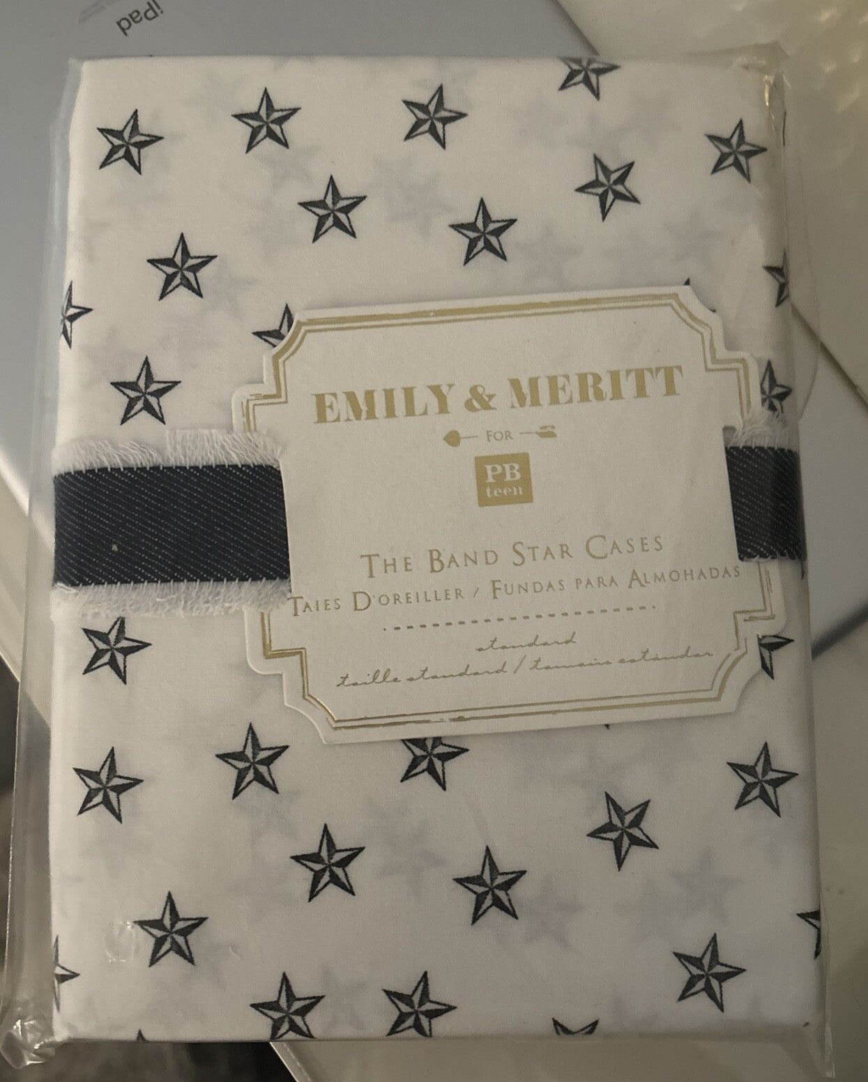 pottery barn holiday Emily Meritt pillowcase star space Christmas kid Gift SET y