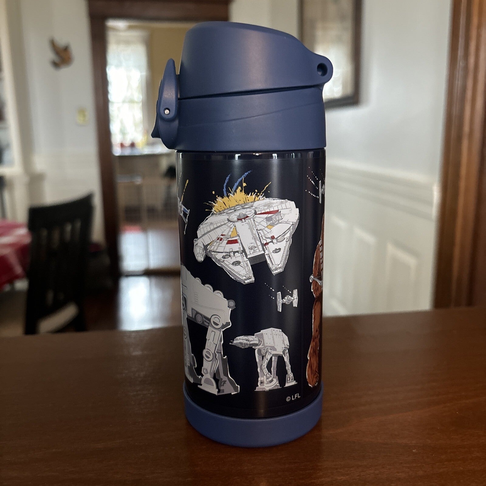 Pottery Barn School Disney STAR WARS Mandalorian Solo WATER BOTTLE+space bag .