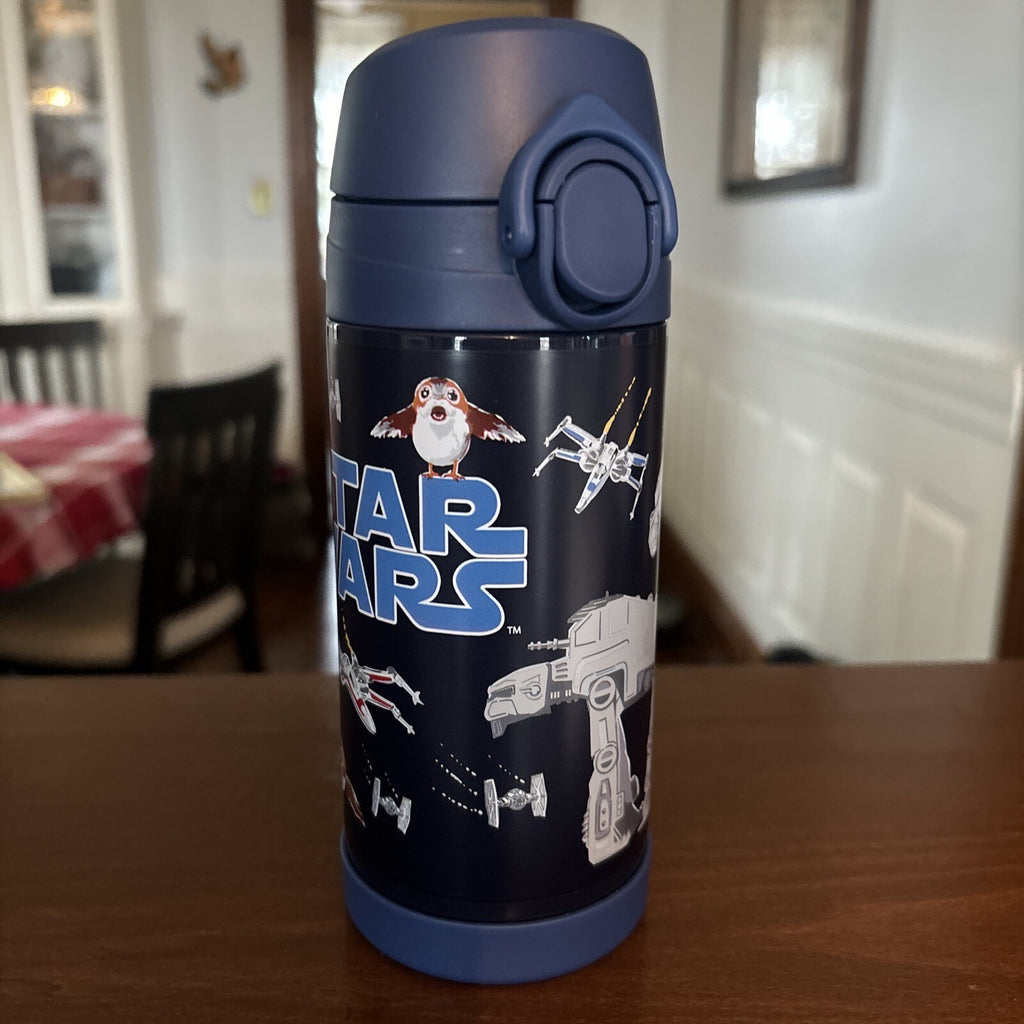 Pottery Barn School Disney STAR WARS Mandalorian Solo WATER BOTTLE+space bag .