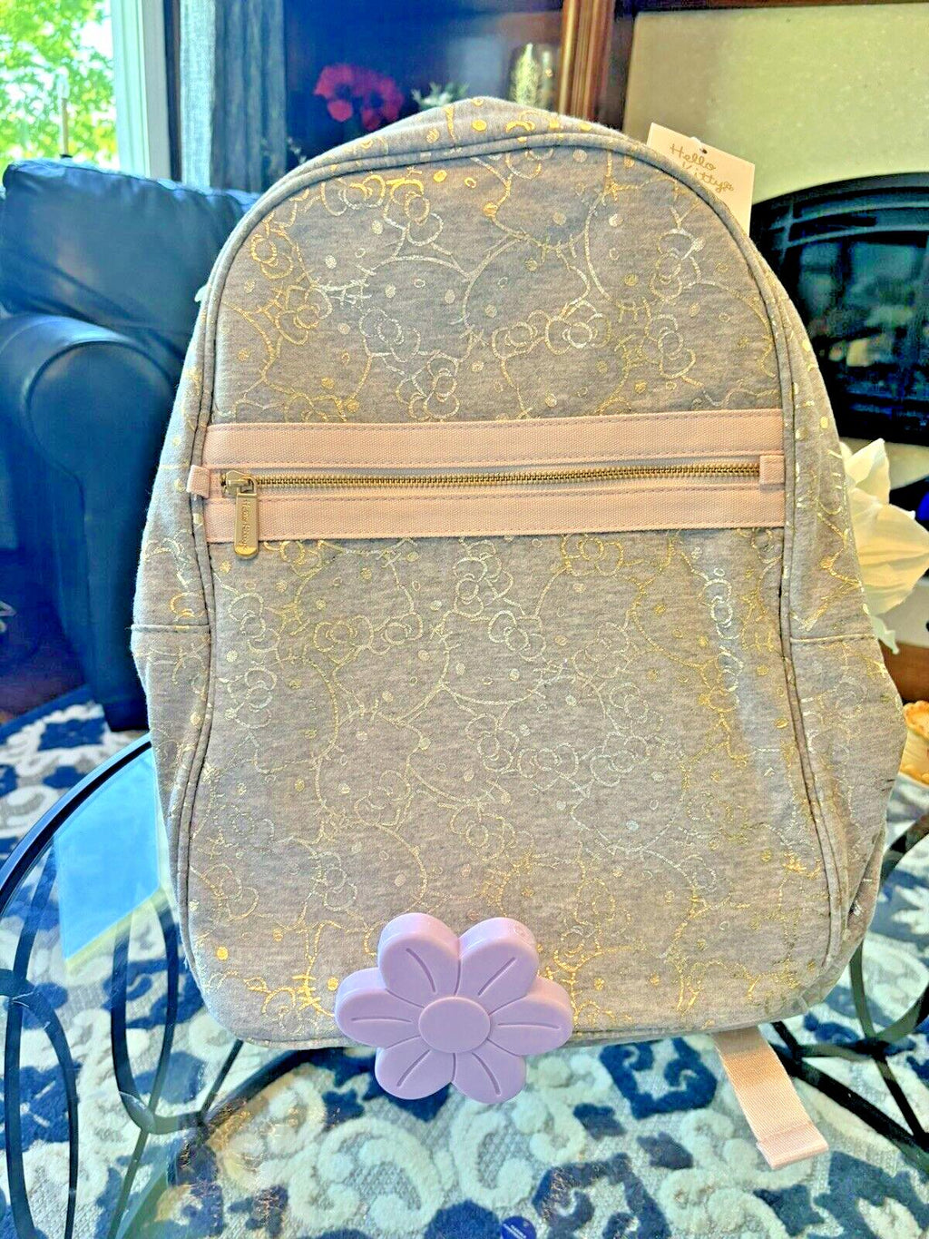 Pottery Barn school Disney Hello Kitty Glitter BACKPACK LARGE travel bag girl n