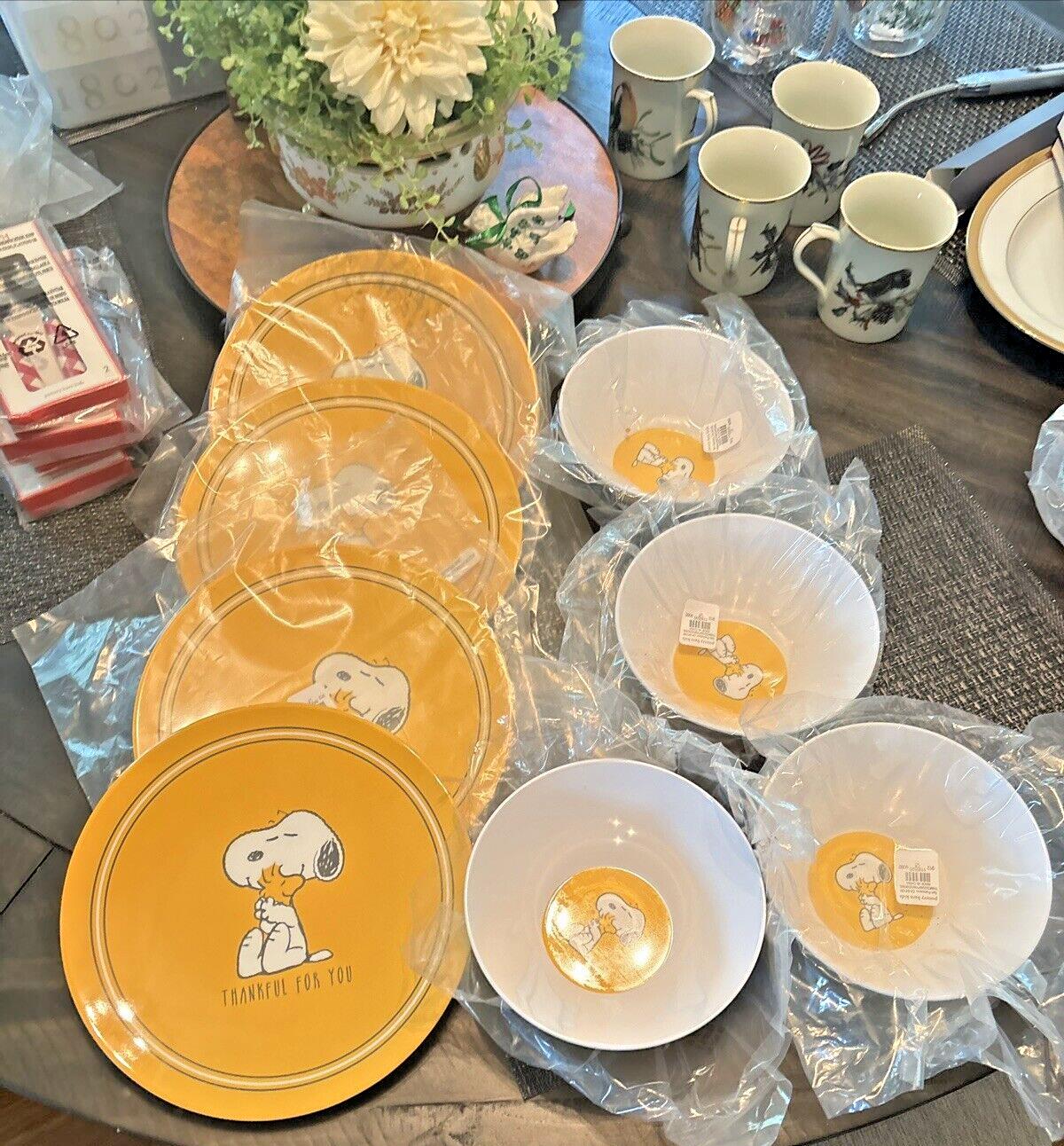 Pottery Barn Kid Disney Peanuts Snoopy Holiday Thanksgiving party ??SET 8 kids =