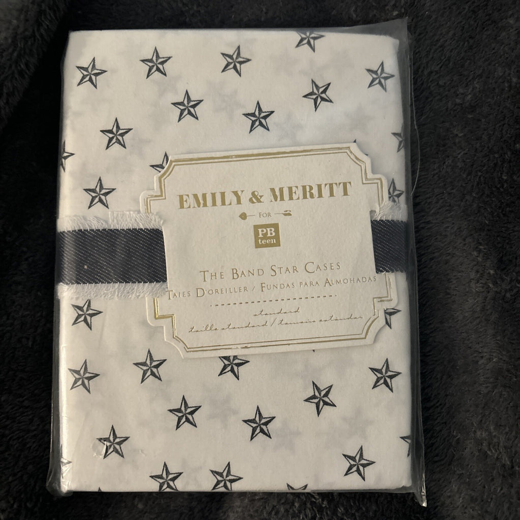 pottery barn holiday Emily Meritt pillowcase star space Christmas kid Gift SET y