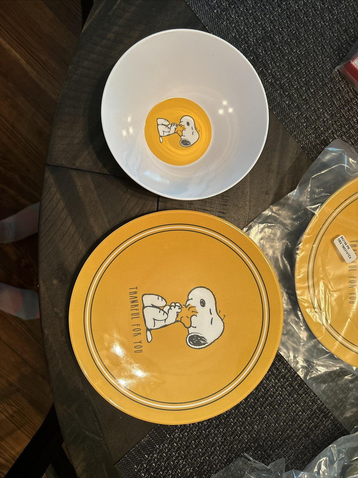 Pottery Barn Kid Disney Peanuts Snoopy Holiday Thanksgiving party ??SET 8 kids =