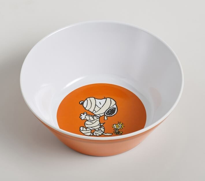 Disney Snoopy Pottery Barn Bowl Peanuts Halloween holiday party school kid ]