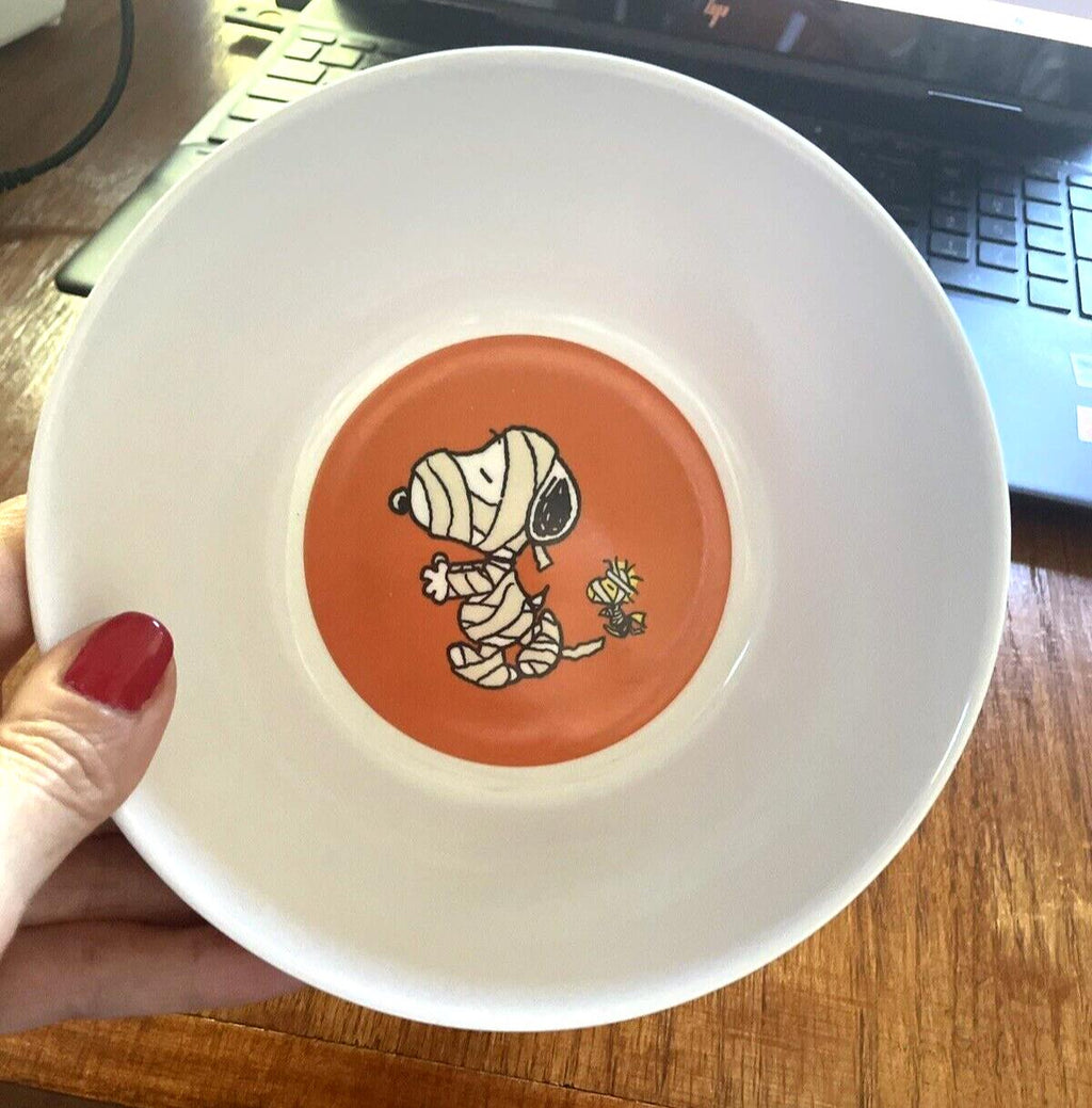 Disney Snoopy Pottery Barn Bowl Peanuts Halloween holiday party school kid ]