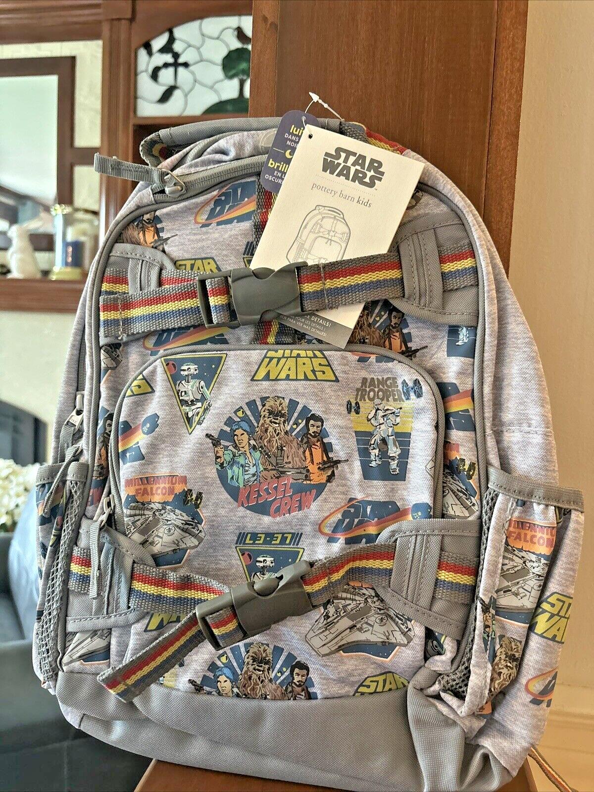 Pottery Barn school Disney Star Wars TRAVEL BACKPACK+Lunch Bag Grogu SOLO ?? ./