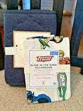 Snoopy Pottery Barn Justice League PILLOWCASE+SHAM holiday Peanut Disney SET 2 =
