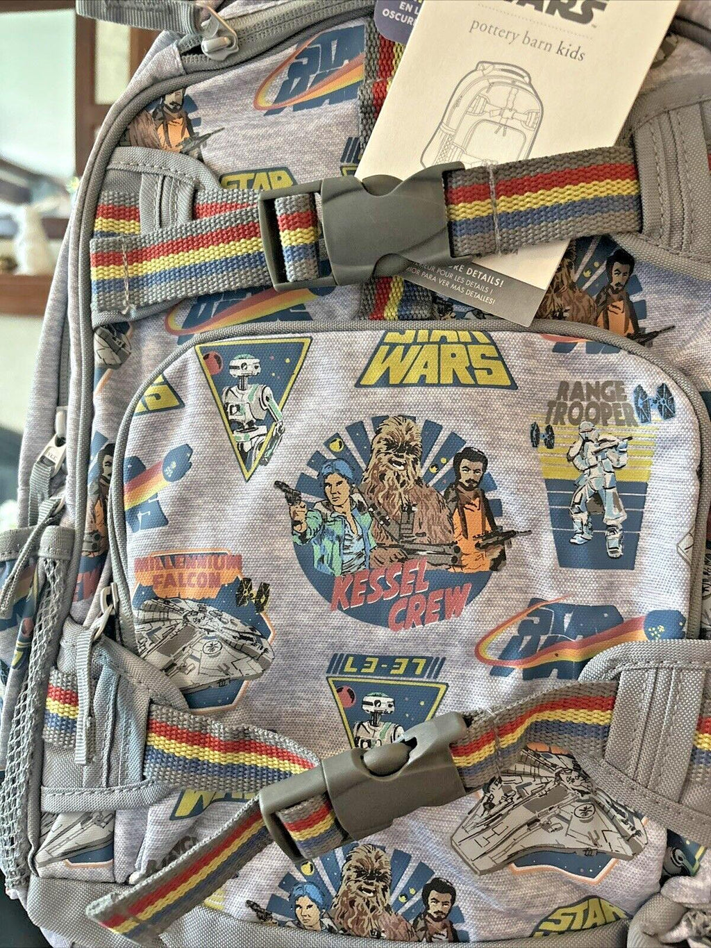 Pottery Barn school Disney Star Wars TRAVEL BACKPACK+Lunch Bag Grogu SOLO ?? ./