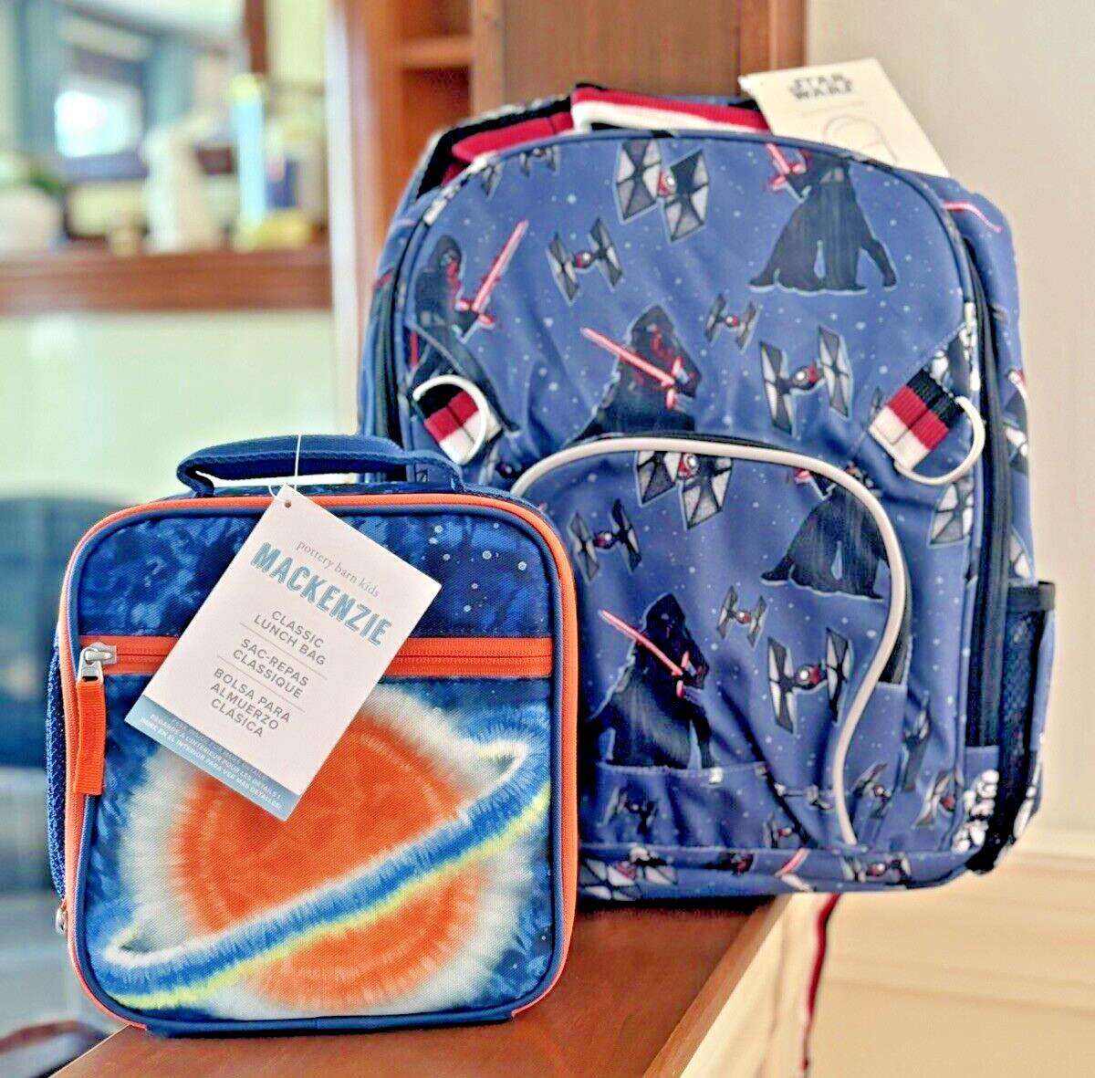 School Pottery Barn Disney STAR WARS BACKPACK Solo Lunch Box Bag Jedi droid ?? .