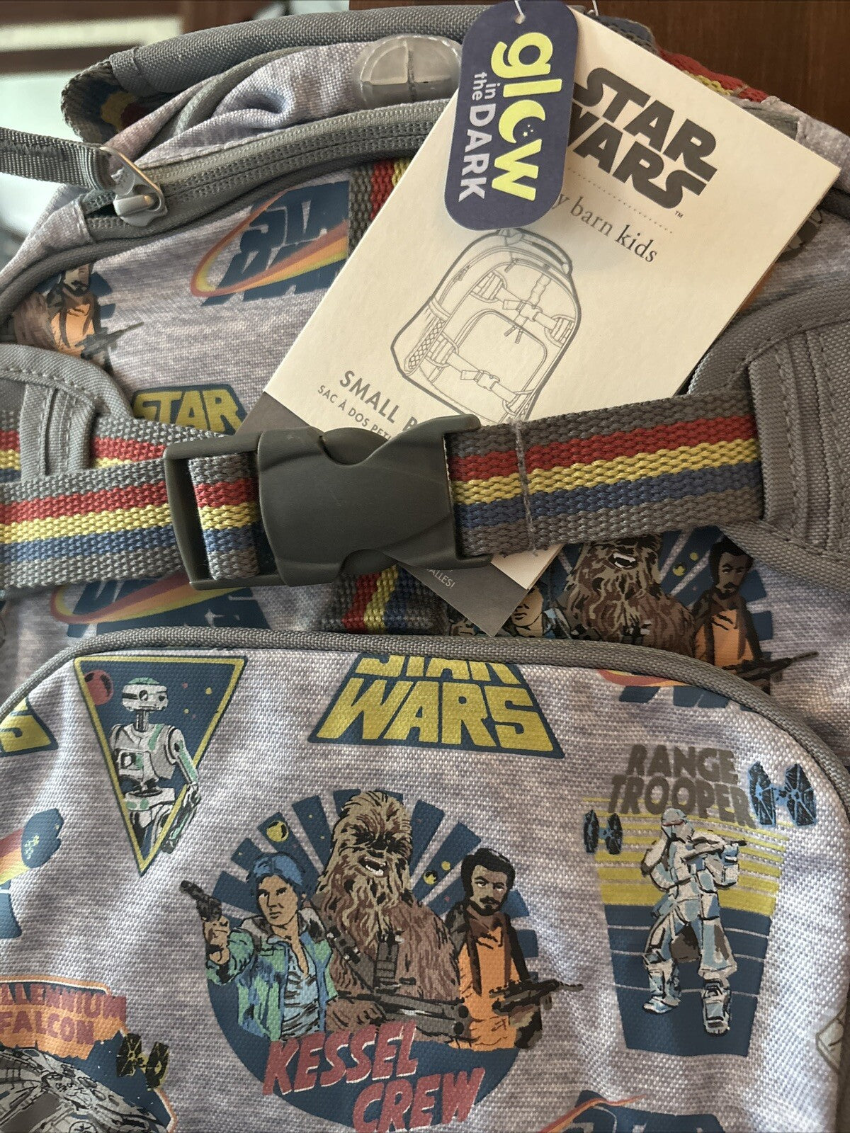 Pottery Barn school Disney Star Wars TRAVEL BACKPACK+Lunch Bag Grogu SOLO ?? ./