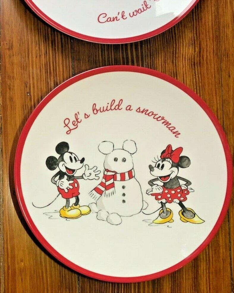 Pottery Barn Mickey Mouse Minnie Christmas holiday Disney Kid gift dinner Set [