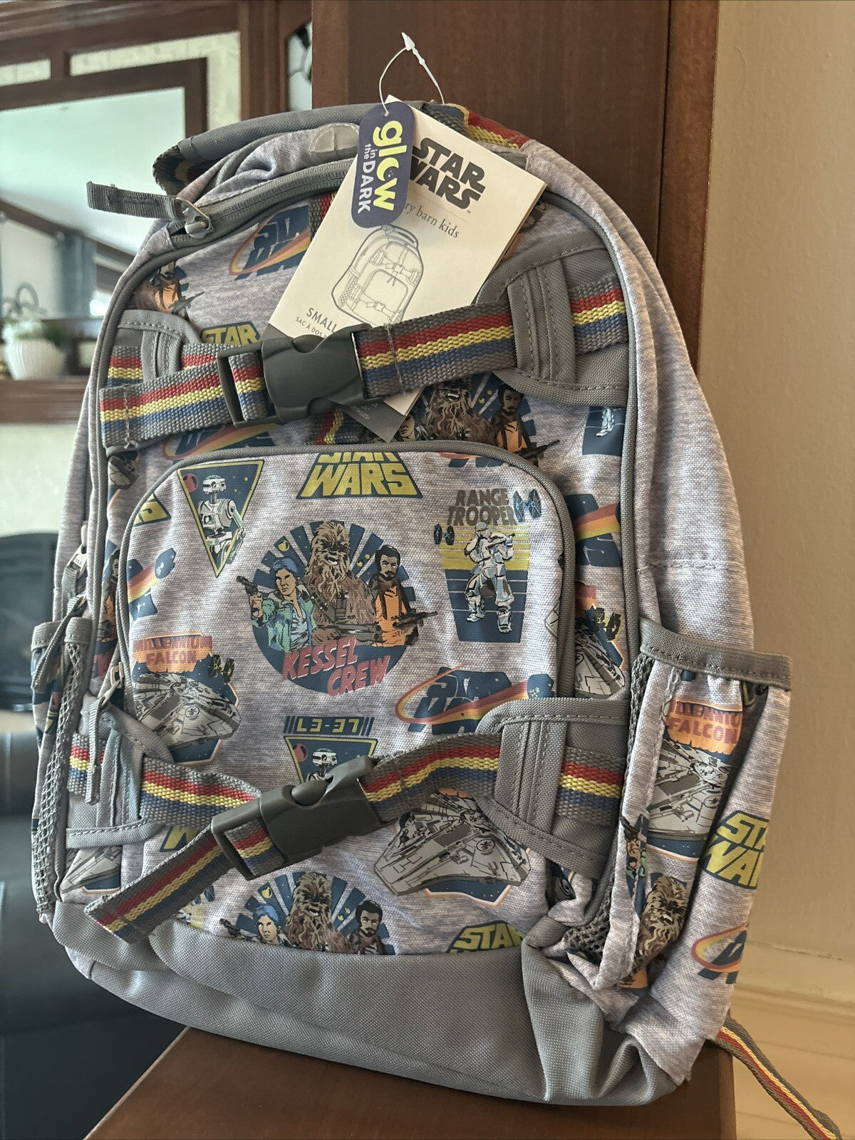 Pottery Barn school Disney Star Wars TRAVEL BACKPACK+Lunch Bag Grogu SOLO ?? ./