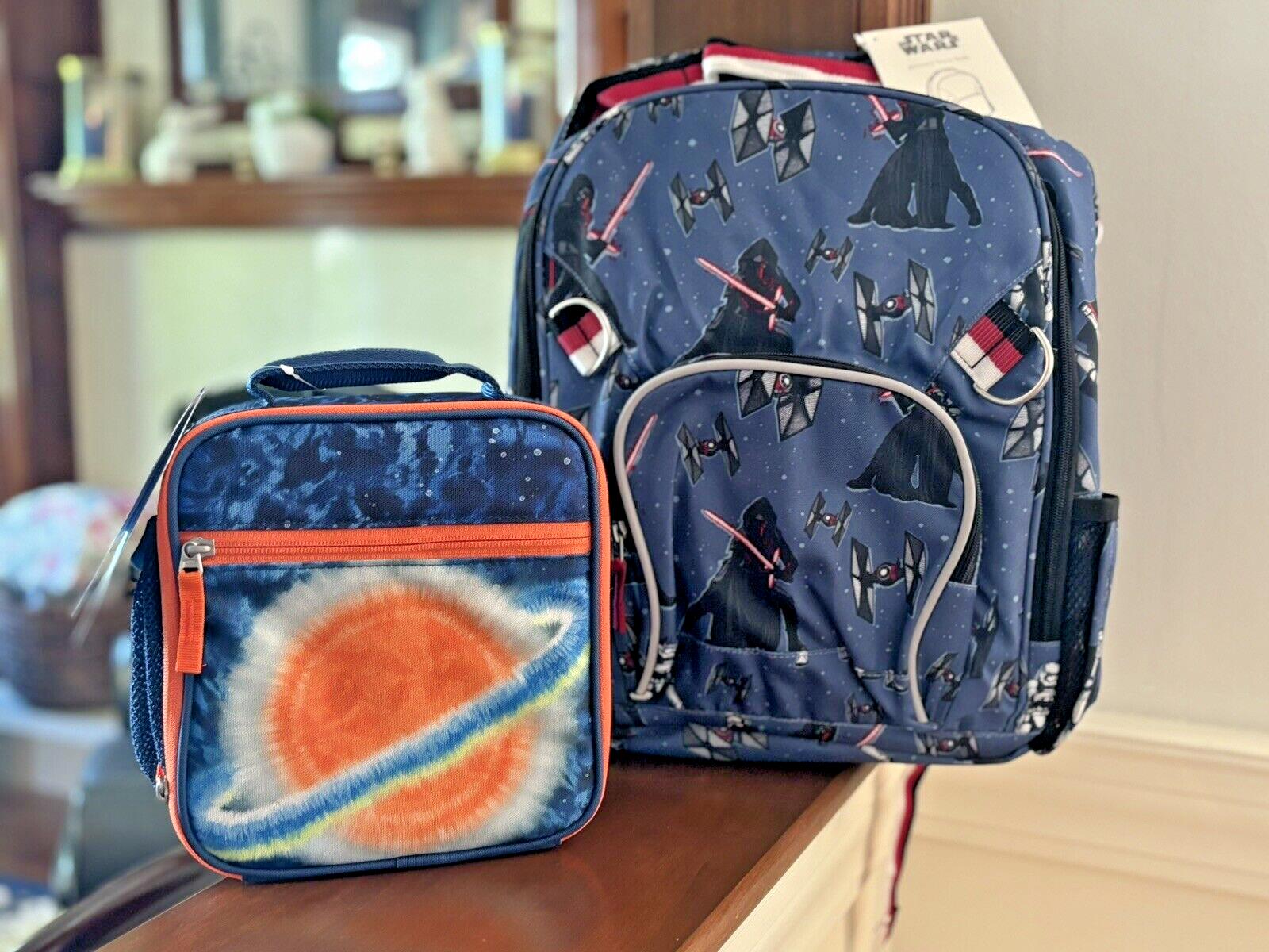 School Pottery Barn Disney STAR WARS BACKPACK Solo Lunch Box Bag Jedi droid ?? .
