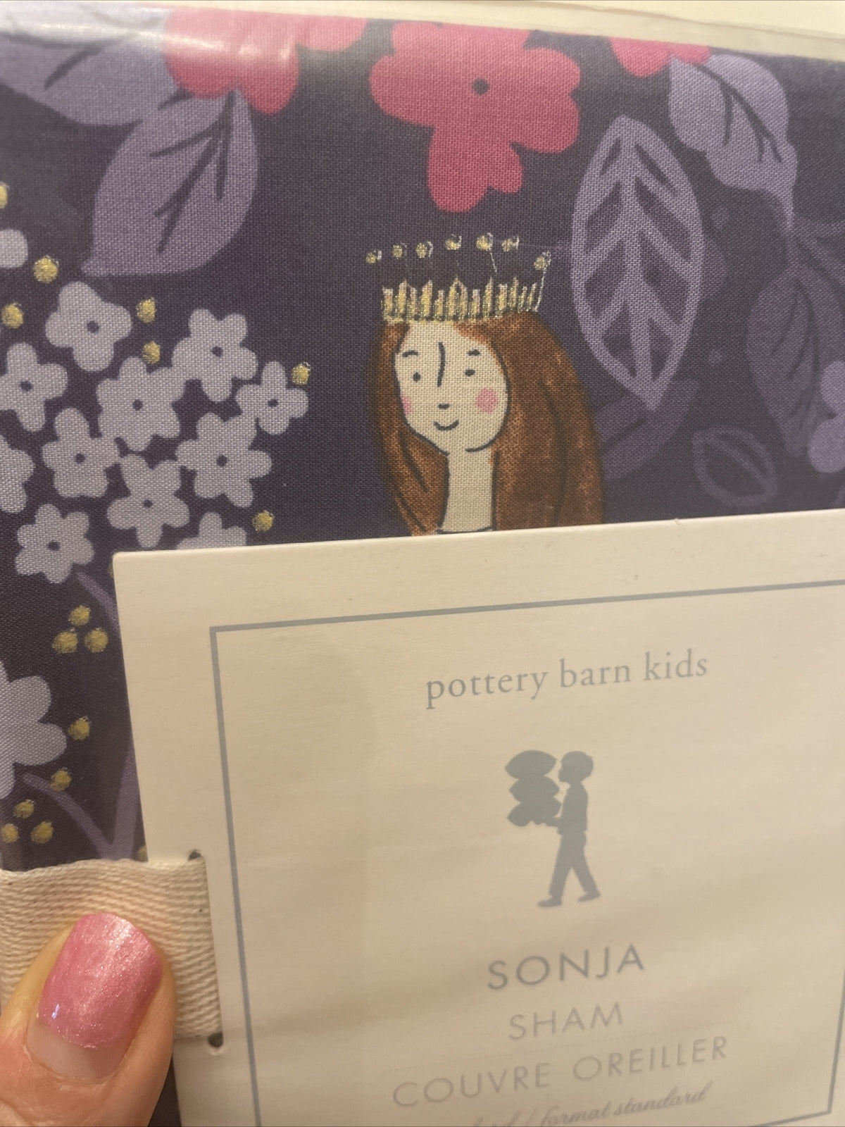 Pottery Barn Disney Pillow Sham Princess Holiday party gift school Girl Kids a