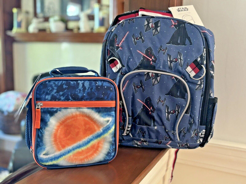 School Pottery Barn Disney STAR WARS BACKPACK Solo Lunch Box Bag Jedi droid ?? .