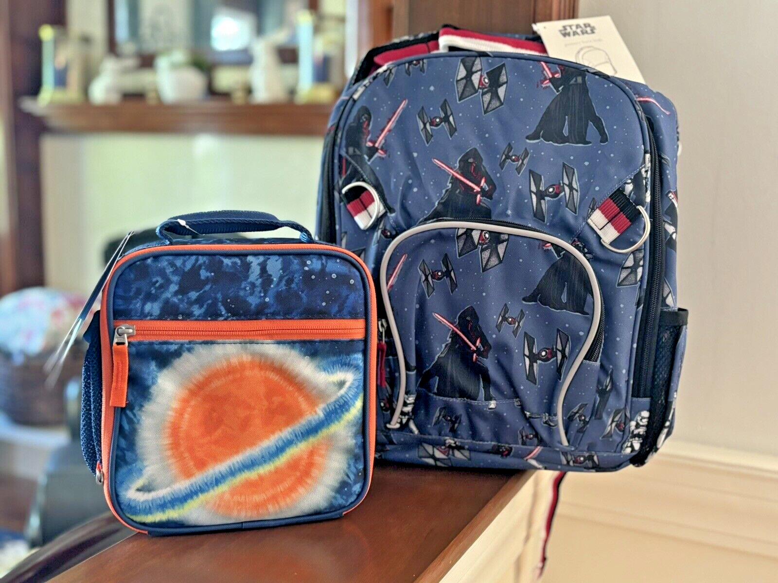 School Pottery Barn Disney STAR WARS BACKPACK Solo Lunch Box Bag Jedi droid ?? .