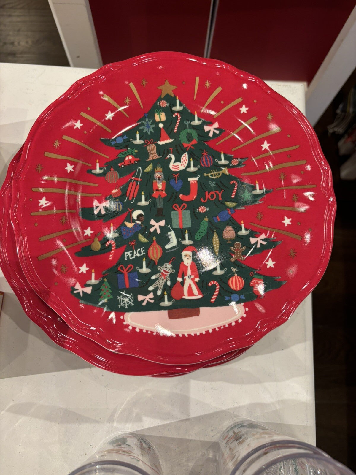 Pottery Barn Nutcracker Christmas Candy Cane PLATE+ UTENSIL +CUP holiday SET Kid