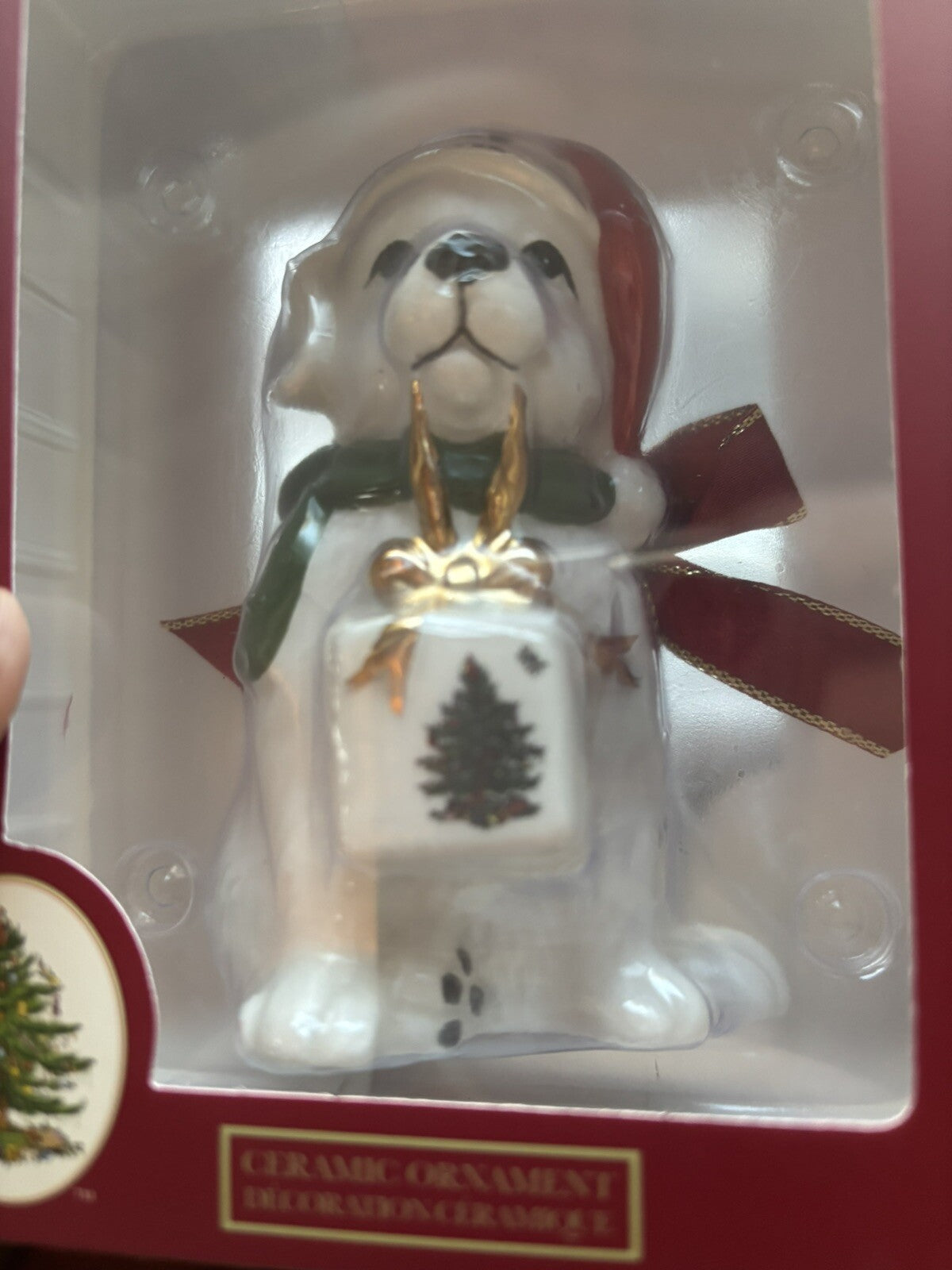 Spode Holiday Ornament Days Christmas party Gift Dog pet kid birthday $89 box ,=