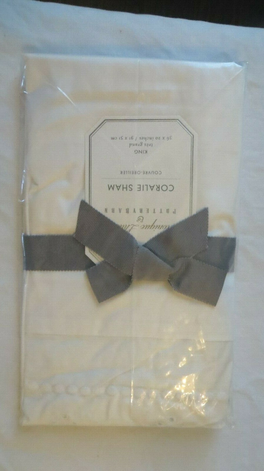 Pottery Barn Disney Monique Pillow Sham white KING wedding Holiday gift mom