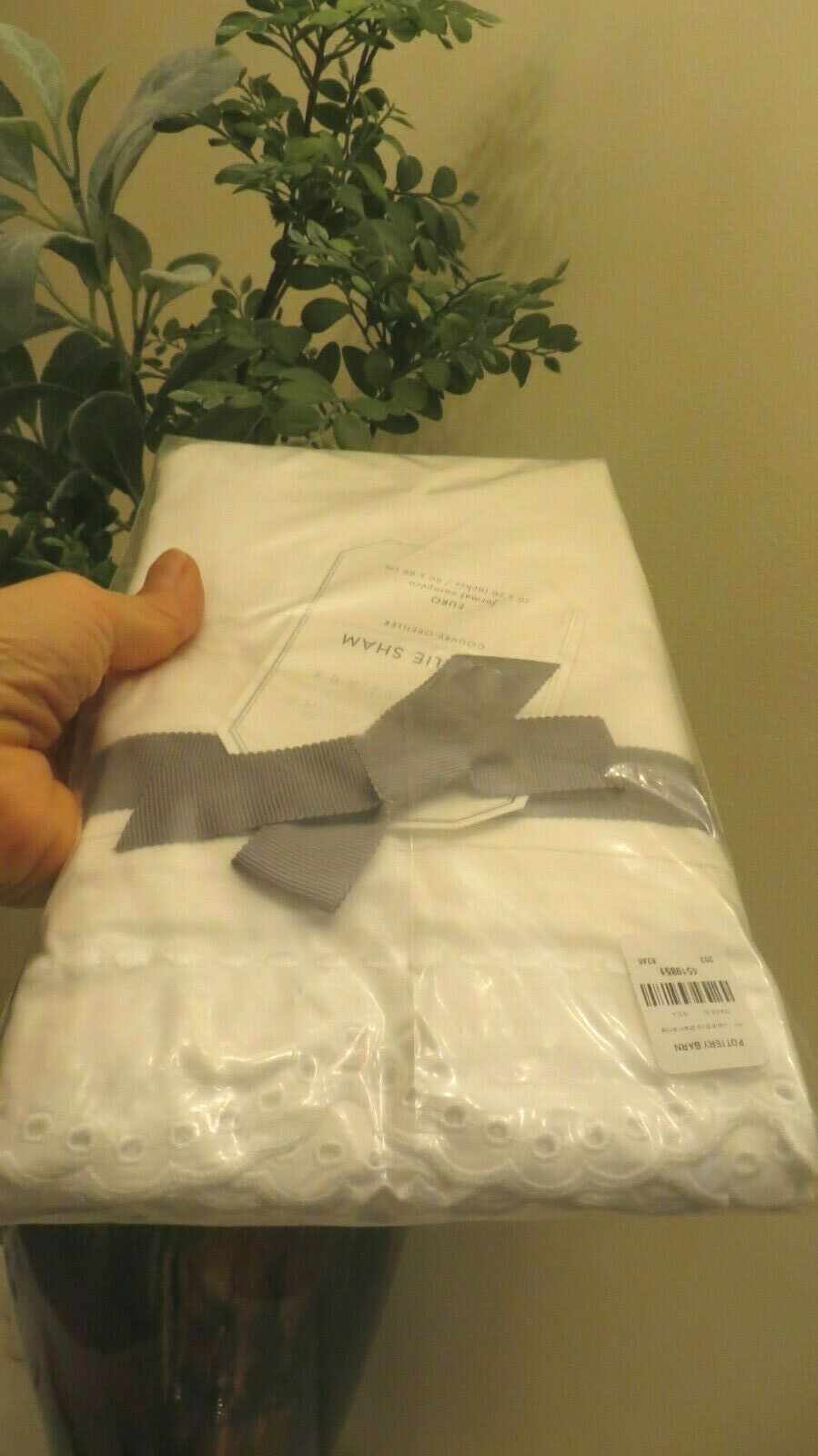 Pottery Barn Disney Monique Pillow Sham white KING wedding Holiday gift mom