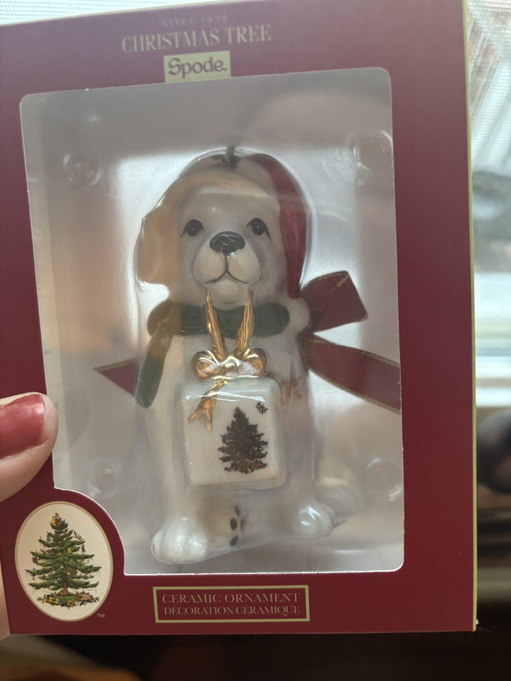 Spode Holiday Ornament Days Christmas party Gift Dog pet kid birthday $89 box ,=