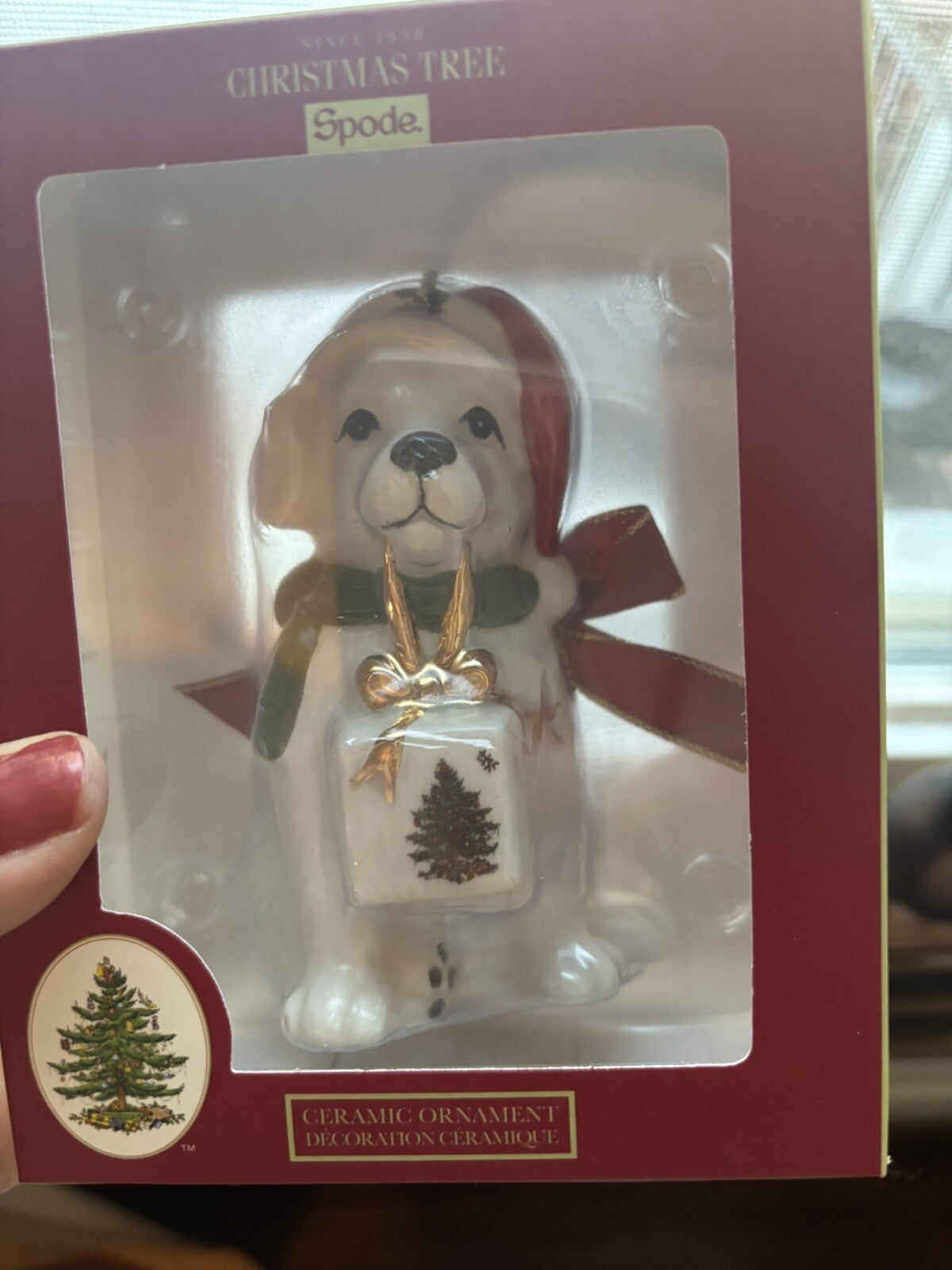 Spode Holiday Ornament Days Christmas party Gift Dog pet kid birthday $89 box ,=