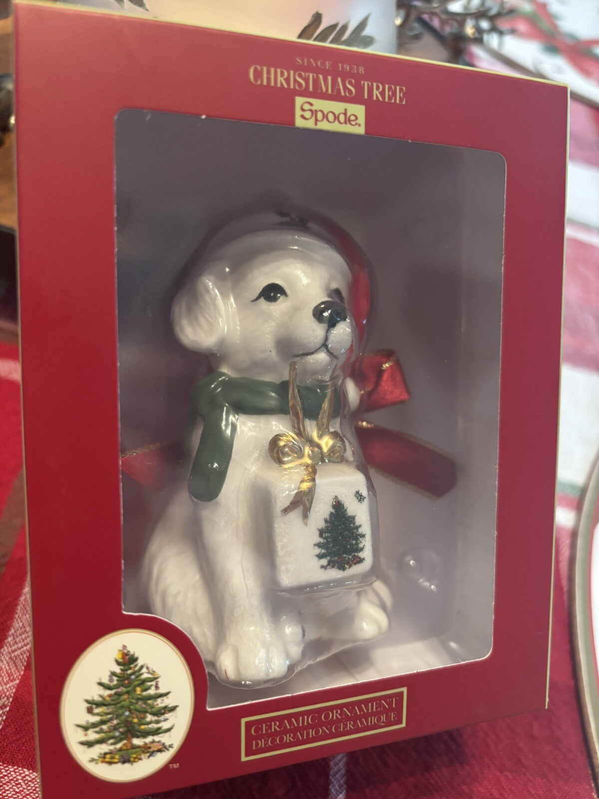 Spode Holiday Ornament Days Christmas party Gift Dog pet kid birthday $89 box ,=