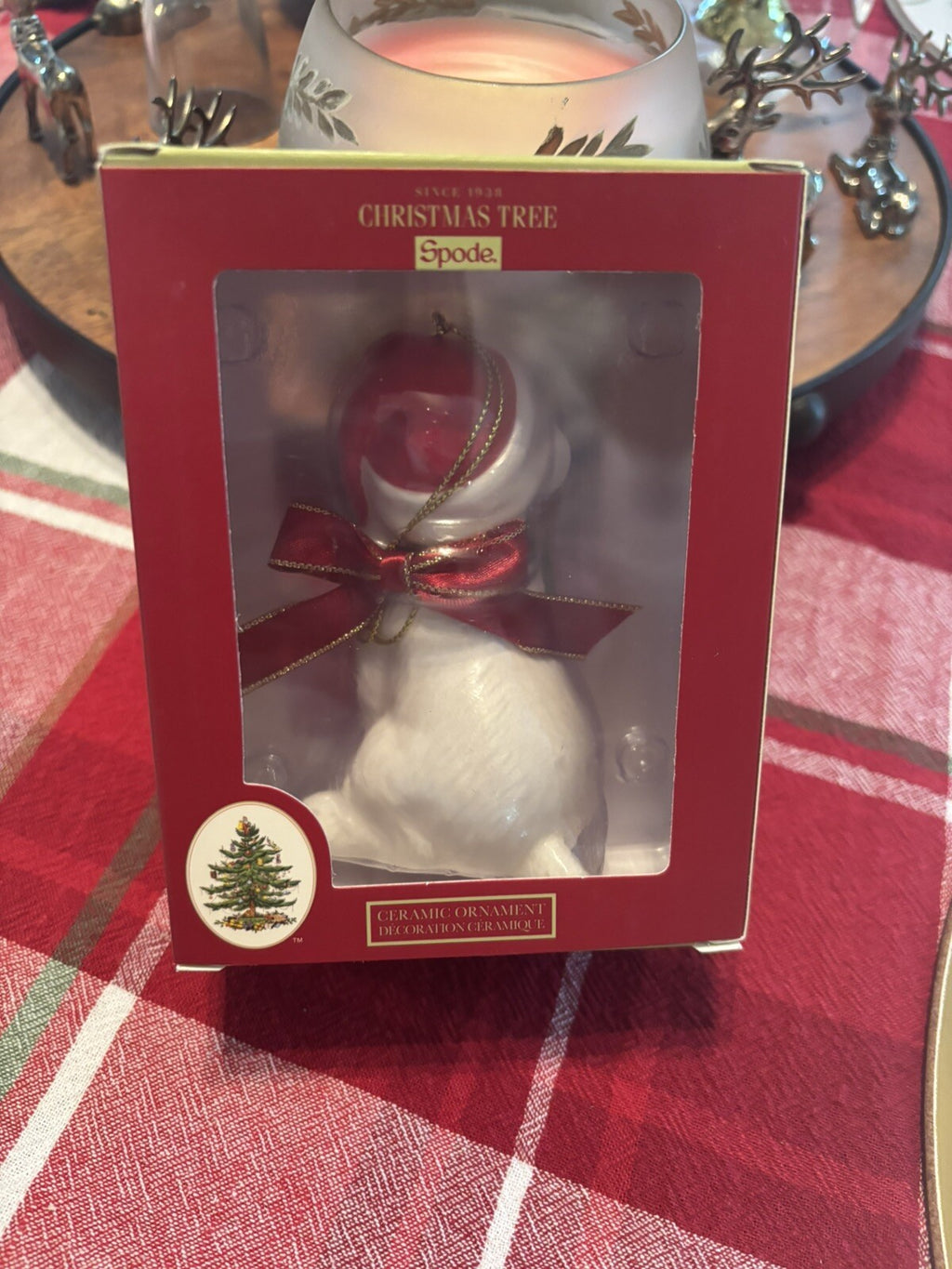 Spode Holiday Ornament Days Christmas party Gift Dog pet kid birthday $89 box ,=