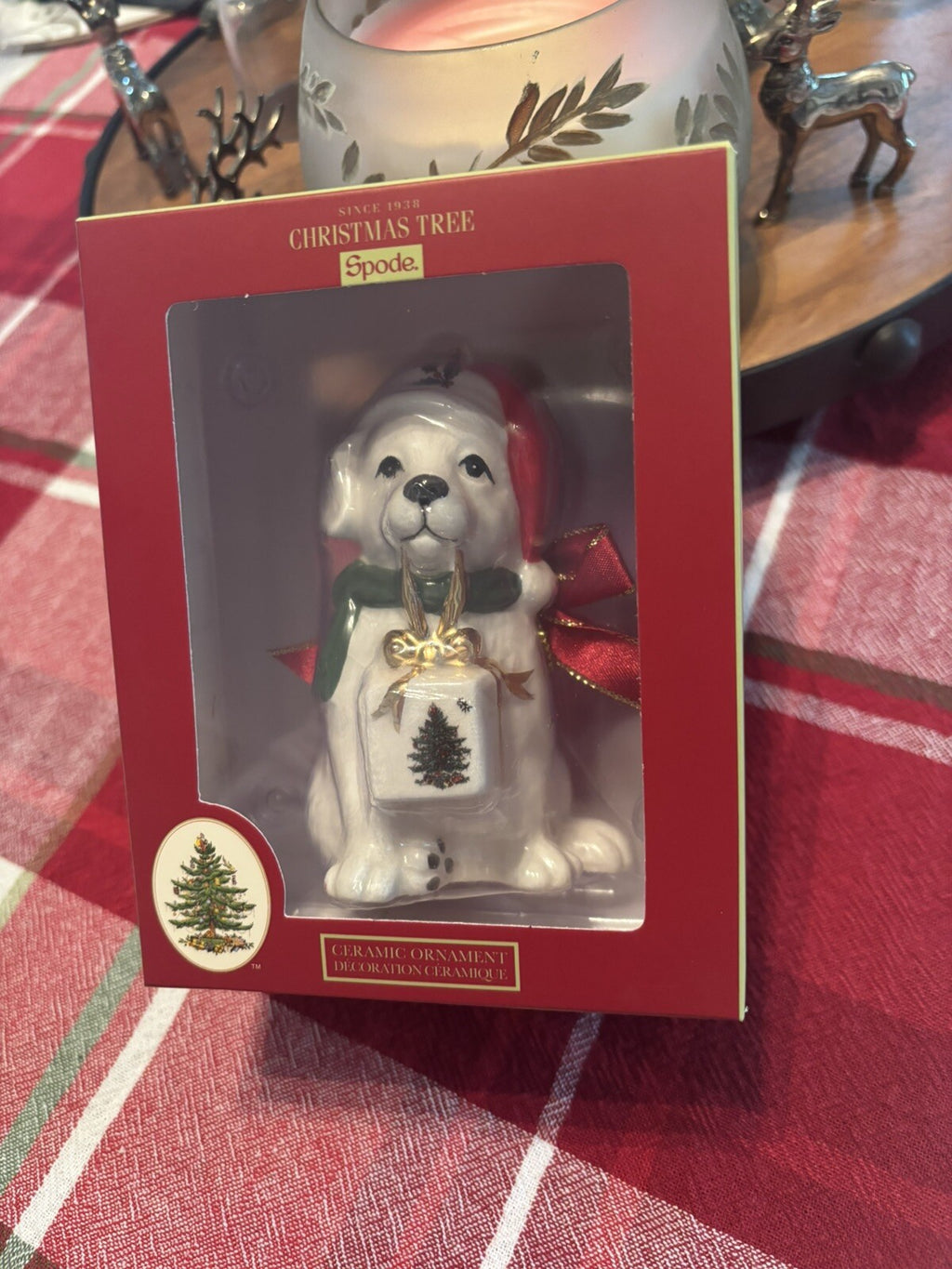 Spode Holiday Ornament Days Christmas party Gift Dog pet kid birthday $89 box ,=