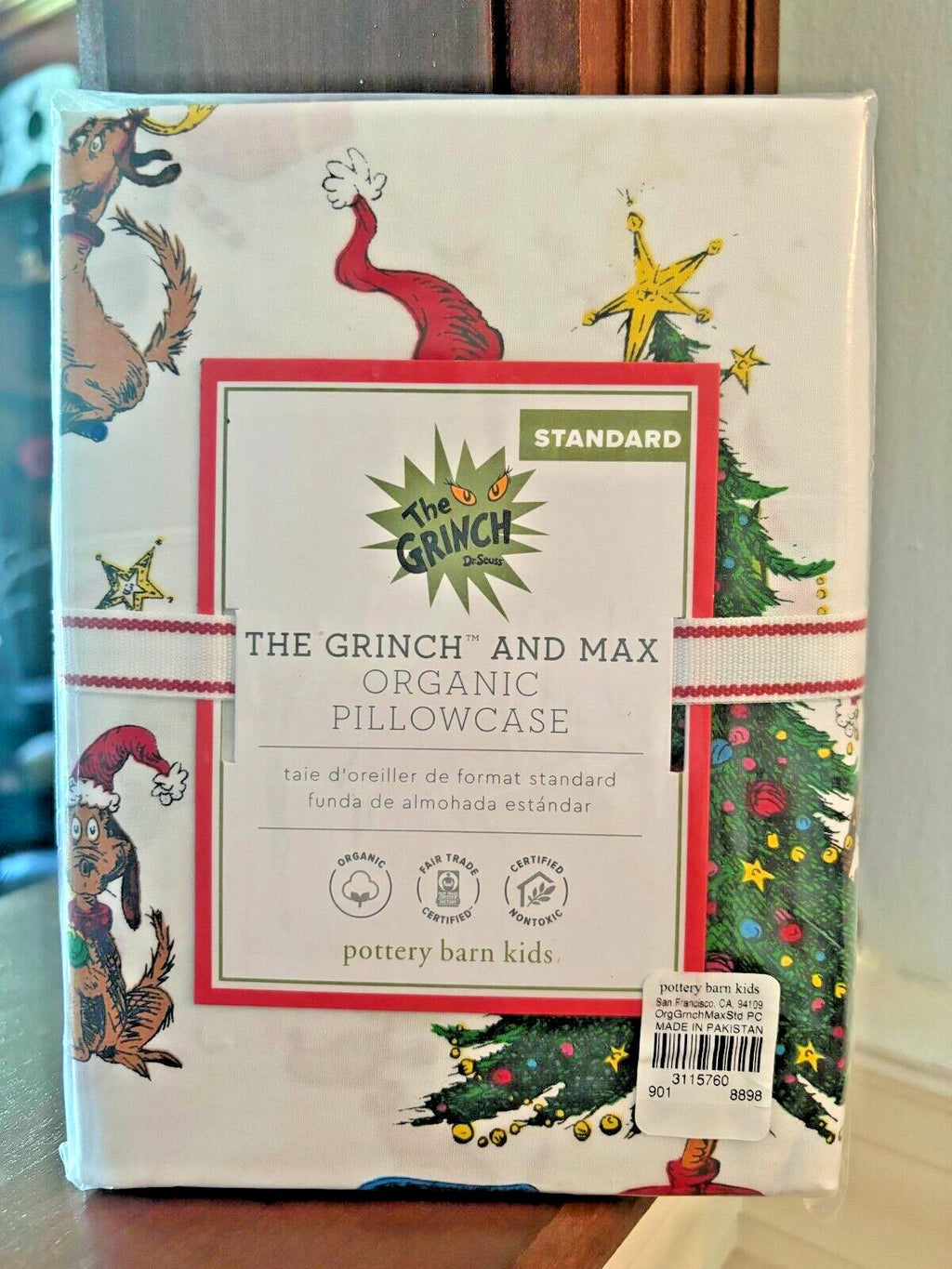 Pottery Barn Holiday Gingerbread Grinch Christmas Seuss Disney wool pillow SET h