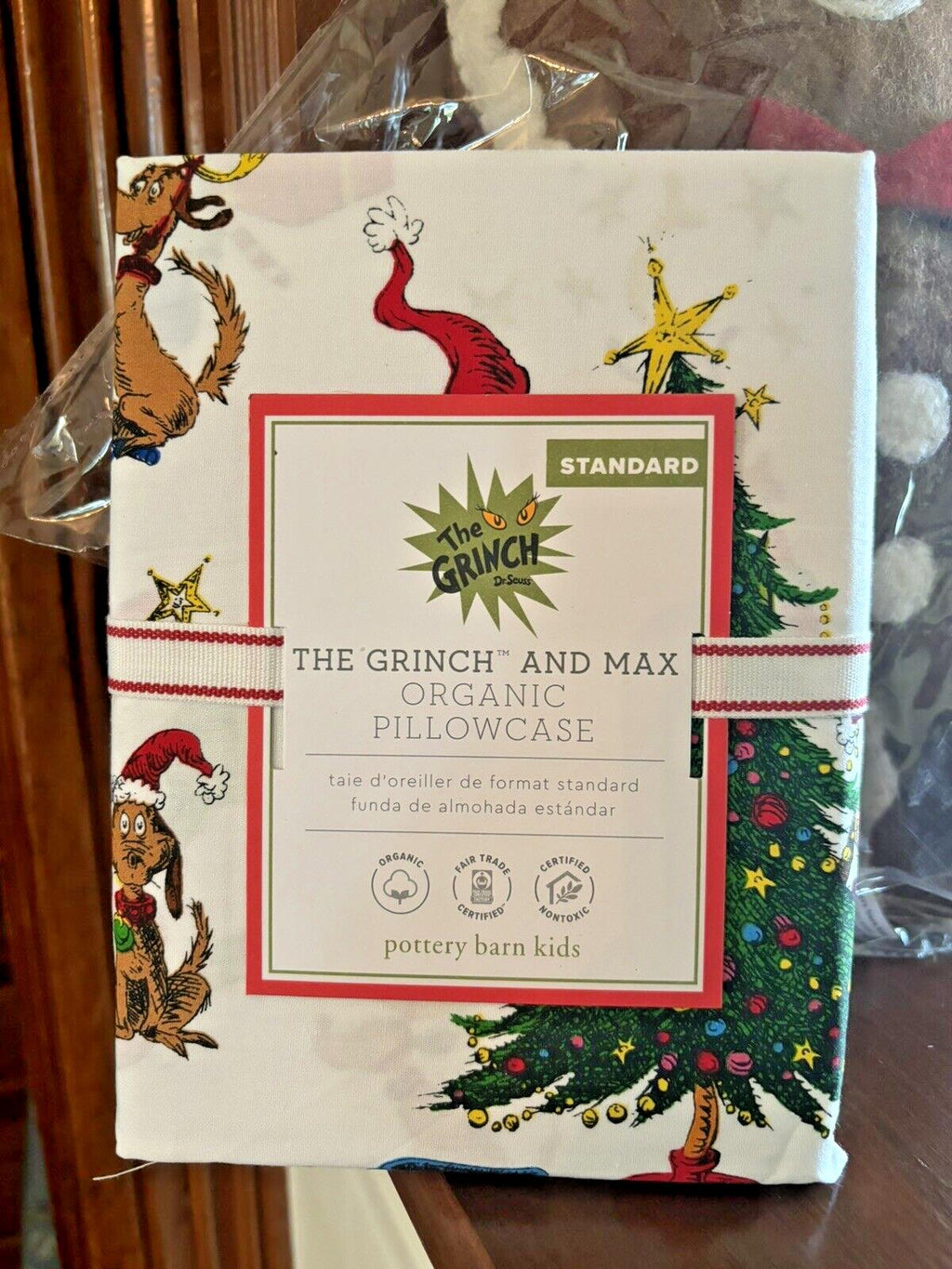 Pottery Barn Holiday Gingerbread Grinch Christmas Seuss Disney wool pillow SET h