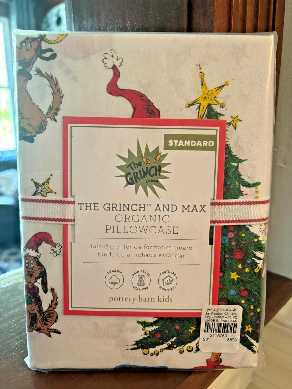 Pottery Barn Holiday Gingerbread Grinch Christmas Seuss Disney wool pillow SET h
