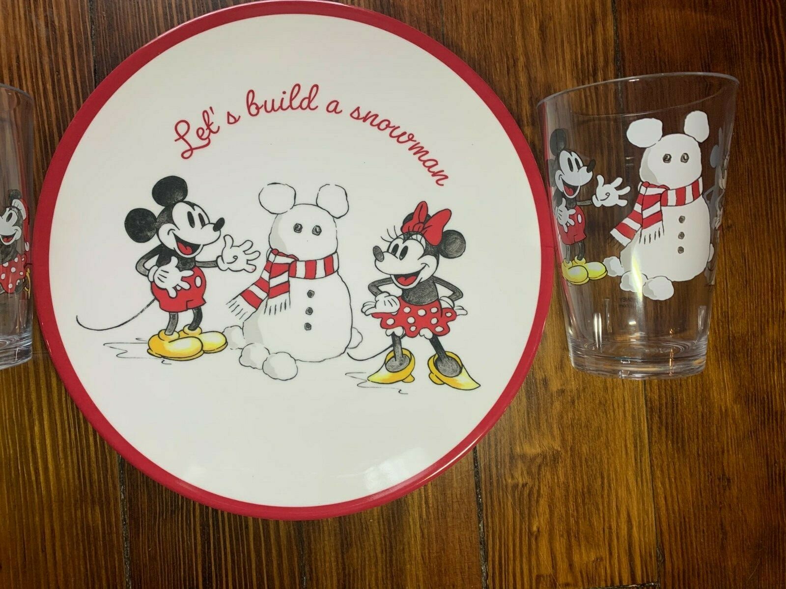 Disney Mickey Mouse Pottery Barn DINNER SET Plate School Christmas holiday party