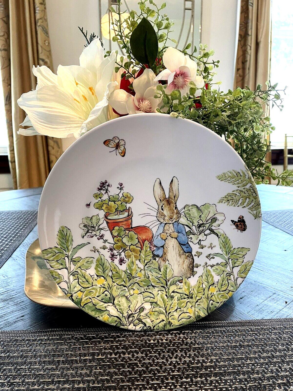 Pottery Barn Disney Plate Peter rabbit Easter holiday Bunny gift school kid -