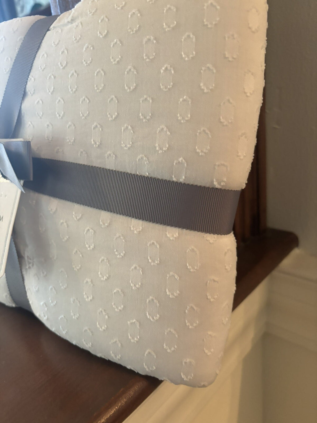 Pottery Barn Pillow Sham Holiday Snow Monique Lhuillier Christmas white Euro 1