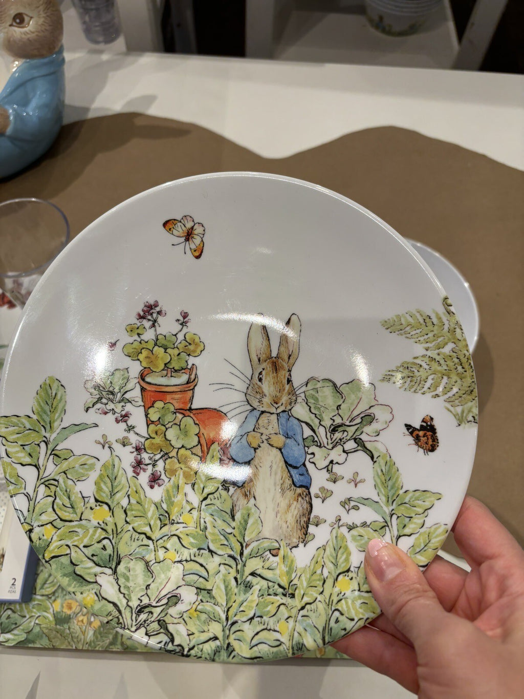 Pottery Barn Disney Plate Peter rabbit Easter holiday Bunny gift school kid -