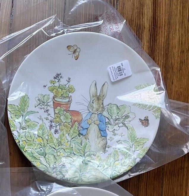 Pottery Barn Disney Plate Peter rabbit Easter holiday Bunny gift school kid -
