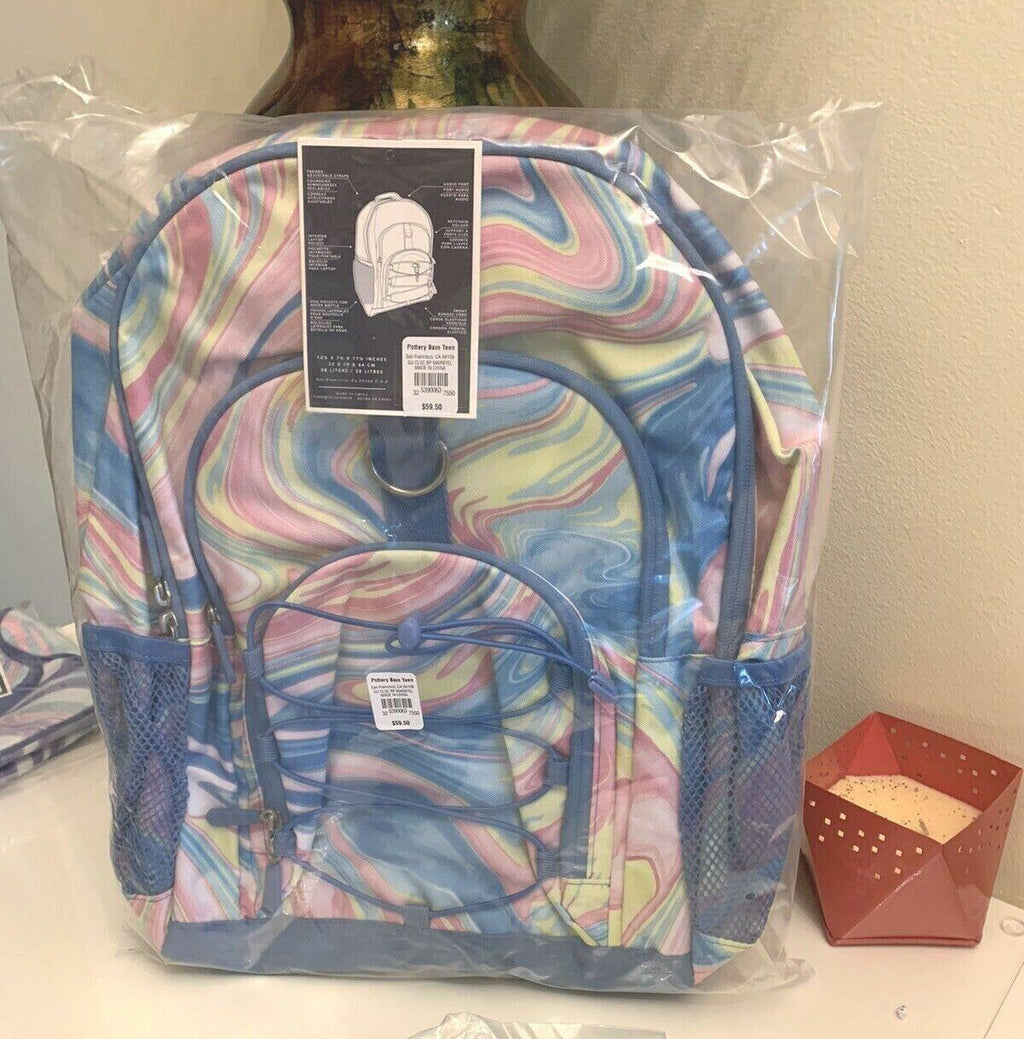 Pottery Barn school Disney backpack rainbow + Lunch ?? TRAVEL BAG girl LARGE /
