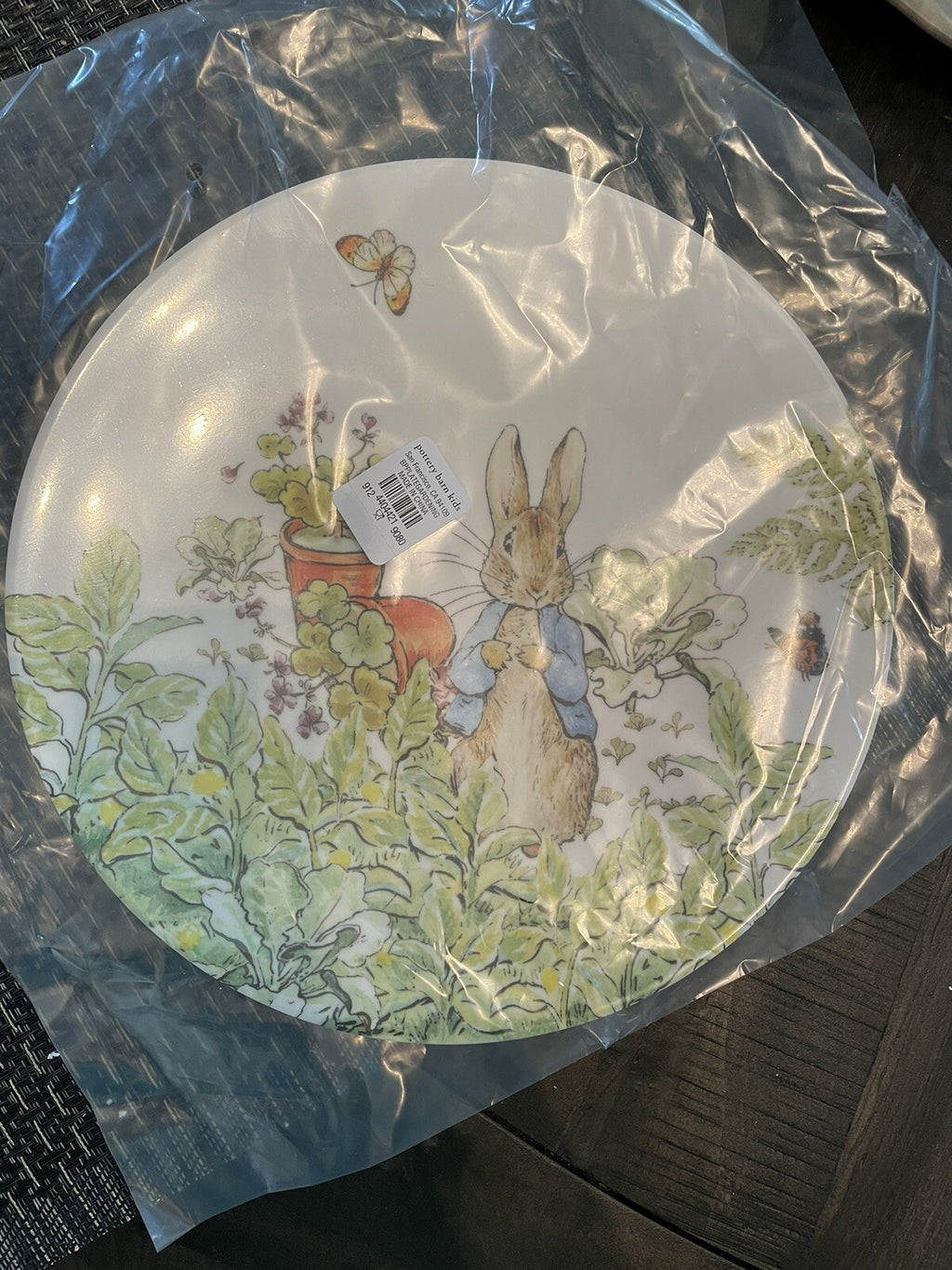 Pottery Barn Disney Plate Peter rabbit Easter holiday Bunny gift school kid -
