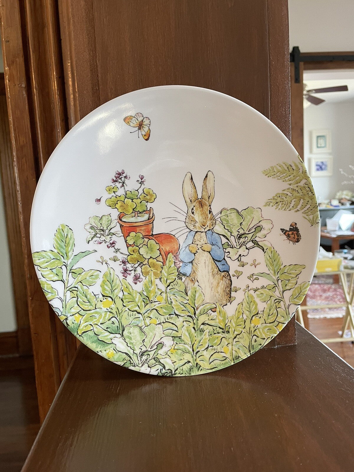 Pottery Barn Disney Plate Peter rabbit Easter holiday Bunny gift school kid -