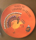 Pottery Barn Disney plate holiday school lunch Thanksgiving turkey party gift  1