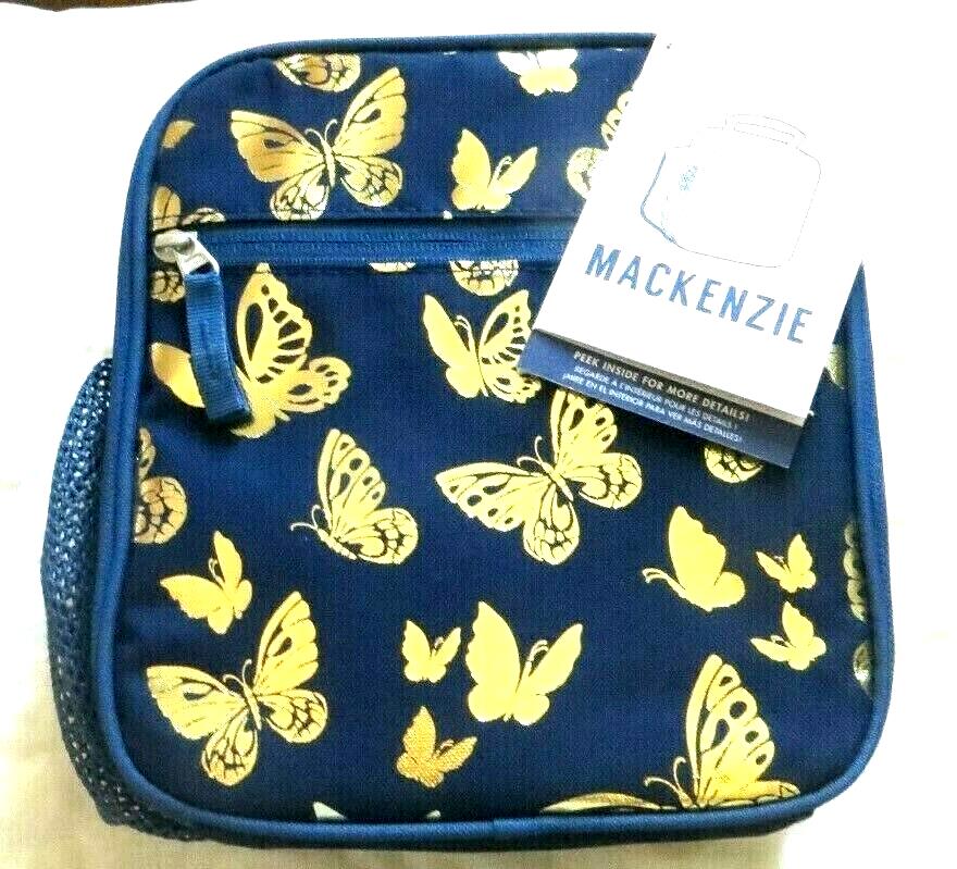 Pottery Barn Glitter LUNCH BOX BAG Mickey Utensil Set school Disney butterfly ./