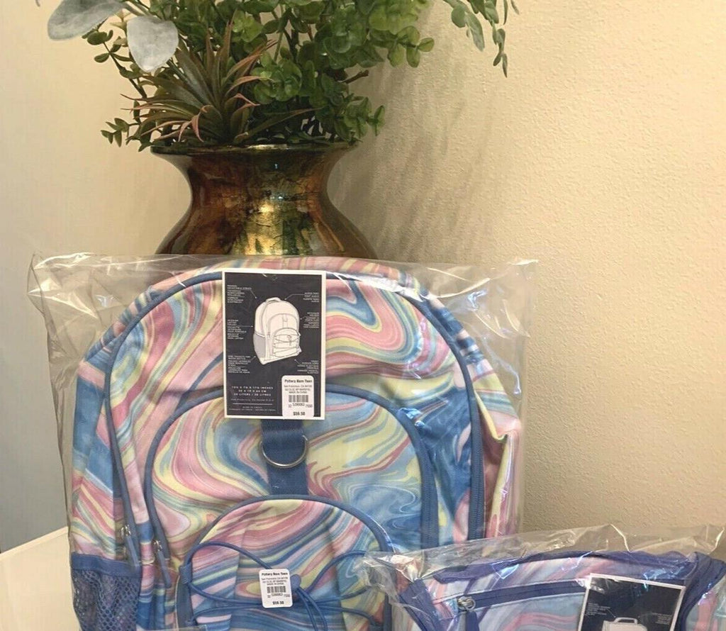 Pottery Barn school Disney backpack rainbow + Lunch ?? TRAVEL BAG girl LARGE /