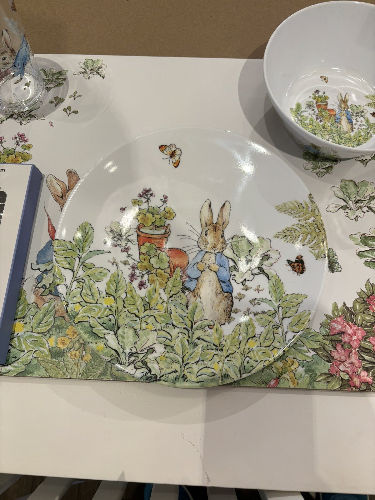 Pottery Barn Disney Plate Peter rabbit Easter holiday Bunny gift school kid -