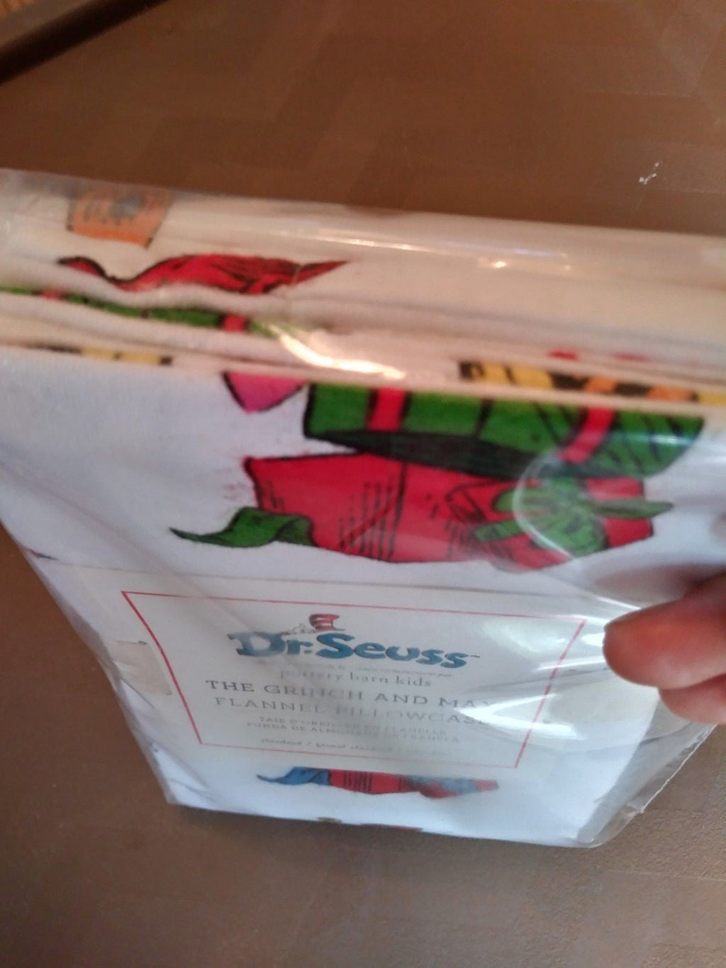 Pottery Barn Holiday Grinch Christmas Gift Max Dog kid Disney Seuss pillowcase =