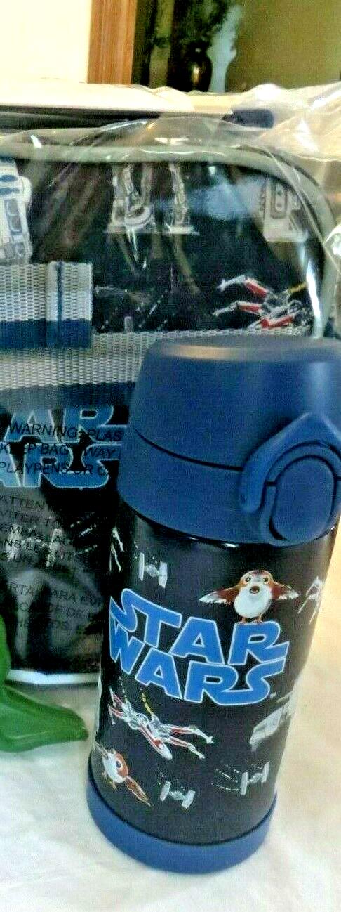 Pottery Barn school Disney STAR WARS BACKPACK Solo+LUNCH BOX+WATER +BAG BOY  .