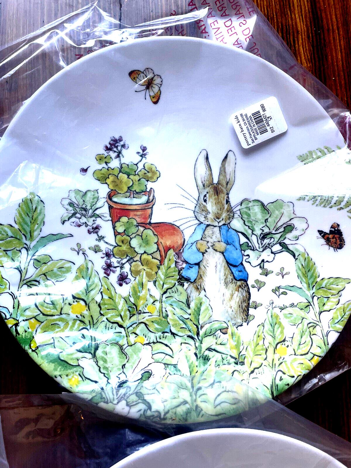 Pottery Barn Disney Plate Peter rabbit Easter holiday Bunny gift school kid -