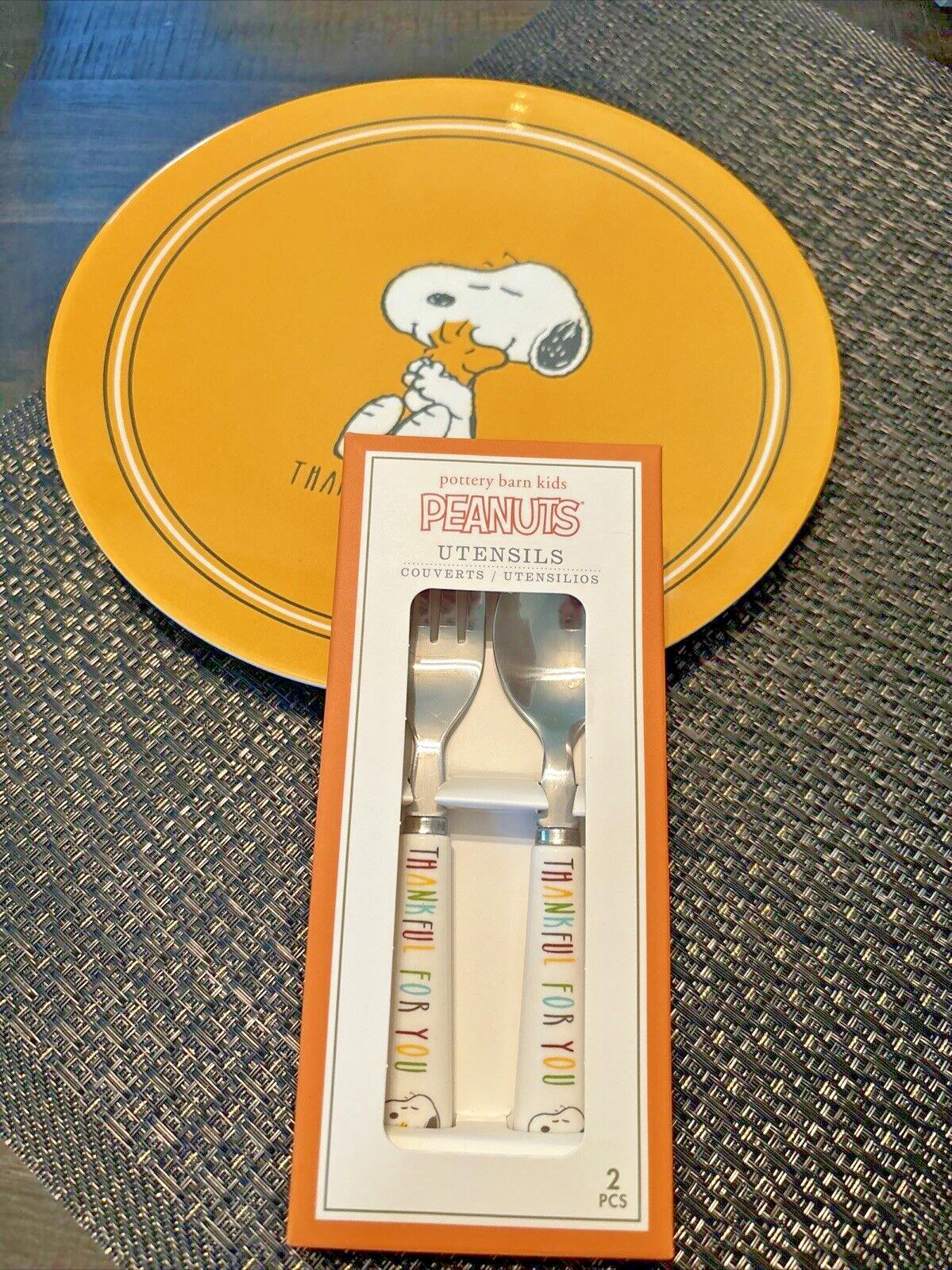 Pottery Barn Holiday Snoopy Peanuts party Disney School Dinner Gift SET kids  a